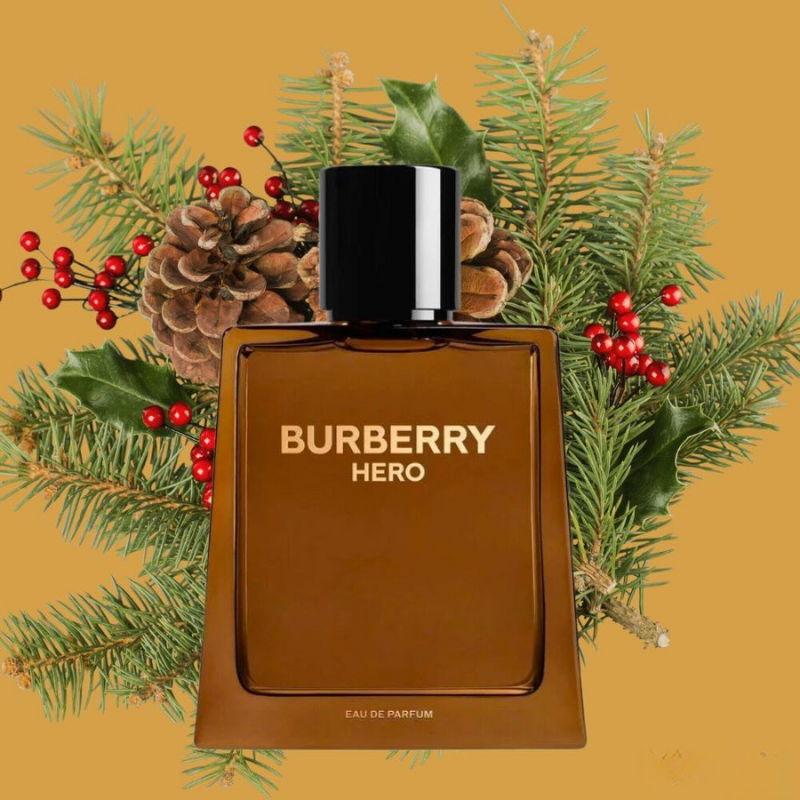 Mùi hương Burberry Hero với lá thông, gỗ tuyết tùng và Benzoin mạnh mẽ và ấm áp